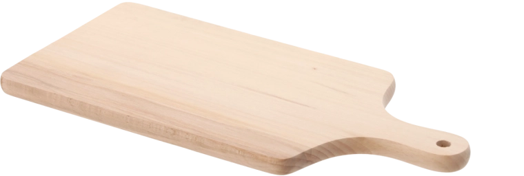 Tabla de cortar de madera de haya 38 × 17,5 cm con asa