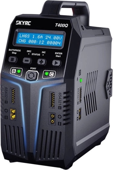 Cargador inteligente de cuatro canales SKYRC T400Q 4×100 W