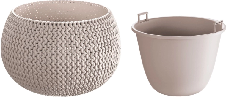 Macetero Splofy Bowl con inserto 29 cm mocca