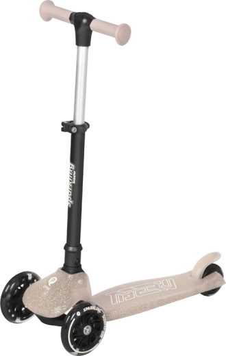 Patinete Qplay Sparkling black pro para niños 3+ – Rosa nude