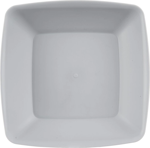 Plato hondo de plástico Sandy gris 17,5 × 17,5 cm