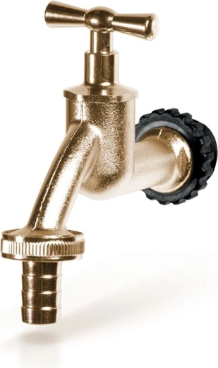 Grifo metálico para barril de agua de lluvia – dorado