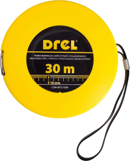 Cinta métrica de acero 30 m × 10 mm Drel