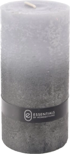 Vela decorativa Dip Dye gris 14 cm