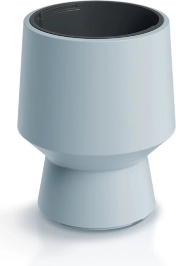 Maceta con inserto 34,3 cm – maceta moderna de plástico gris claro para suelo, terraza y balcón
