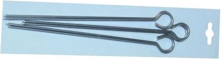 Agujas de acero inoxidable para brochetas 30 cm (4 uds)