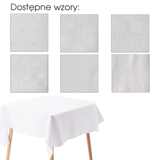 Mantel blanco repelente al agua 90 × 160 cm de poliéster
