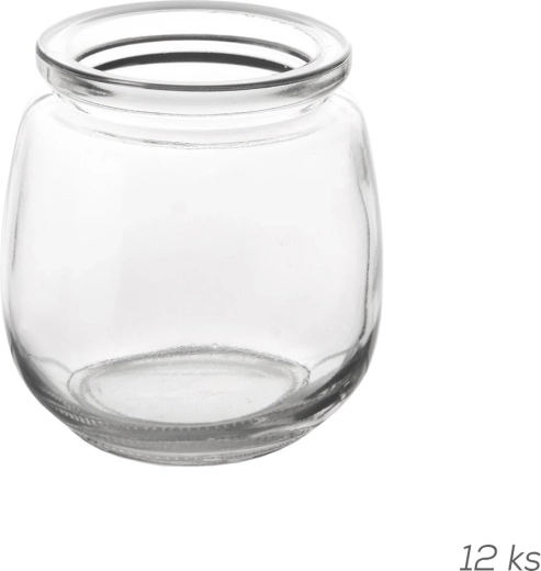 Tarro de vidrio para yogur y postres 300 ml, set de 12 unidades