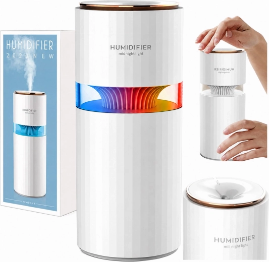 Humidificador de aire y difusor de aromas para coche con retroiluminación LED 400 ml - 1 pieza