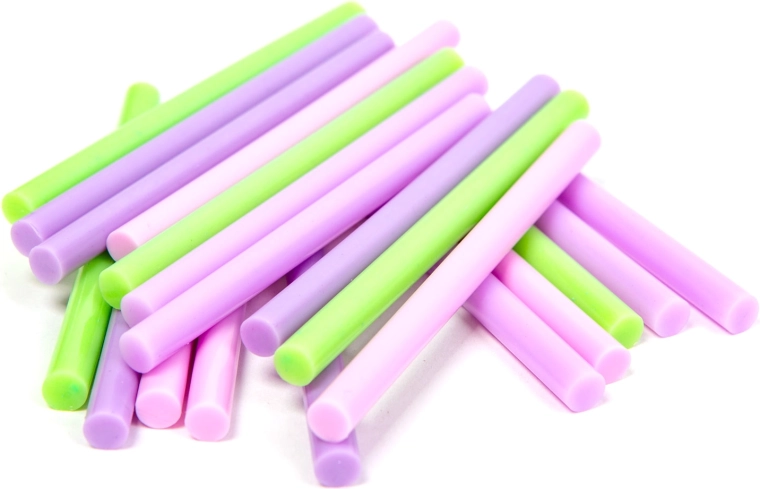Barras de pegamento termofusible para pistola 7 × 100 mm, colores macaron, 20 unidades