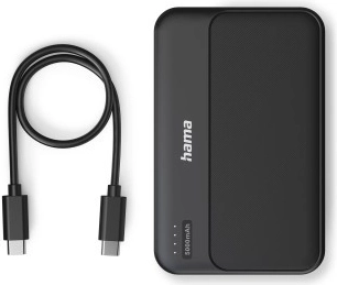 Hama powerbank 5000 mAh, 2× USB-A, antracita