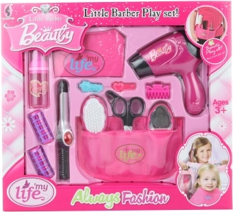 Set para pequeñas peluqueras con secador a pilas y accesorios