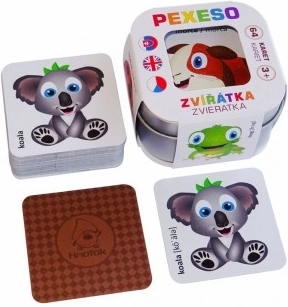 Pexeso para niños Animales en caja metálica
