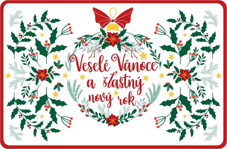Mantel individual Feliz Navidad 28,5 × 44 cm