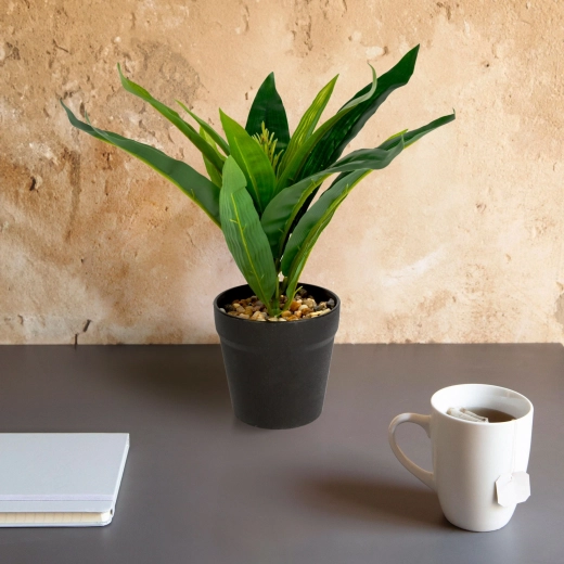 Planta decorativa artificial, árbol de azafrán verde