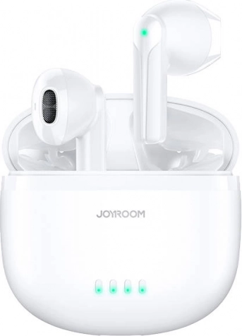 Auriculares inalámbricos intraurales Joyroom con 4 micrófonos y cancelación de ruido, blanco