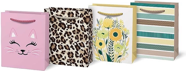 Bolsa de papel para regalo A6 con mezcla de motivos