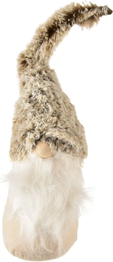 Gnomo de peluche beige-blanco 60 cm