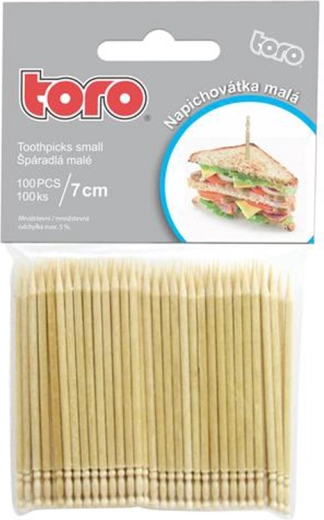 Pinchos de madera de 7 cm, 100 uds