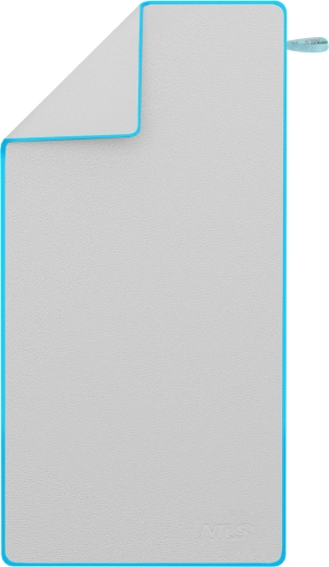 Toalla de microfibra de secado rápido NILS, gris-azul, 200 × 90 cm