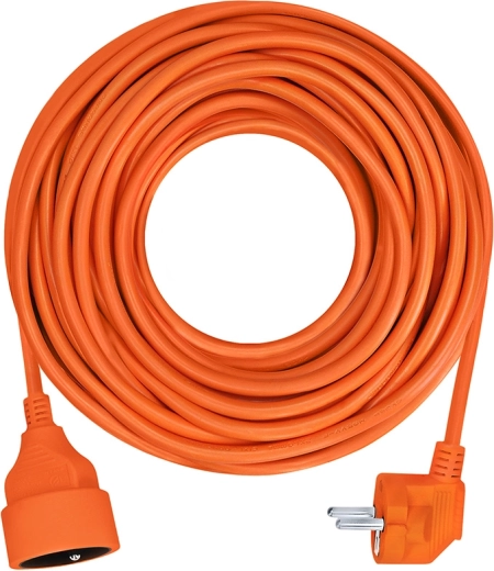 Cable alargador Solight con conexión y 1 toma de corriente, 7 m, naranja