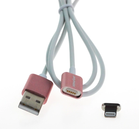 Cable magnético Lightning MyMax 1 m rosa