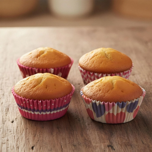 Moldes de papel para muffins con corazones, 100 unidades