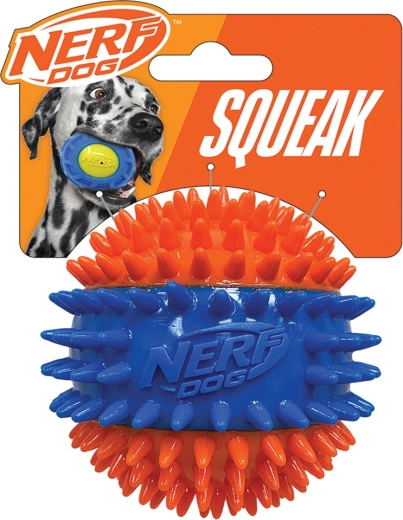 Pelota chirriadora Nerf Dog con púas 6,9 cm