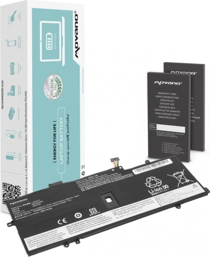 Batería Movano para Lenovo ThinkPad X1 Yoga 4/5 y ThinkPad X1 Carbon 7/8 (3325 mAh, 51 Wh)