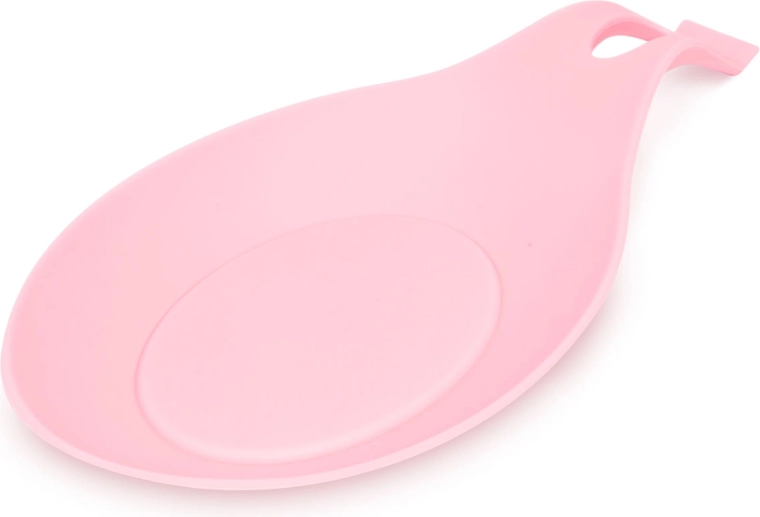 Soporte de silicona rosa para cucharón