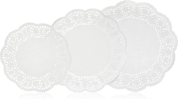 Blondas de papel caladas para tartas CULINARIA – redondas, mix de diámetros 21,5/26,5/30 cm, 18 uds
