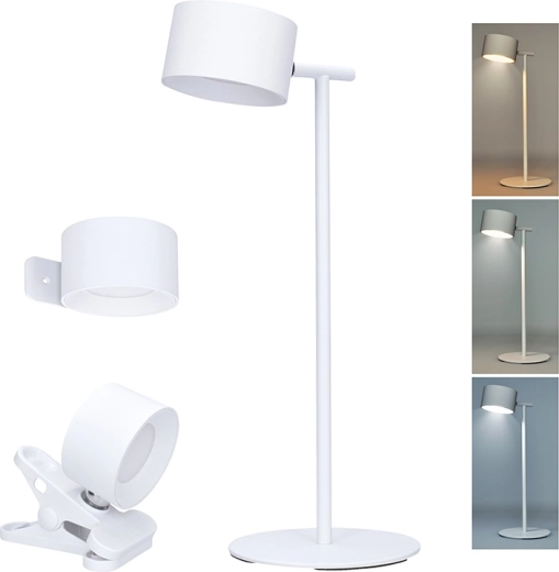 Solight lámpara LED recargable 3 en 1 280 lm con cambio de temperatura de luz y regulación, blanca