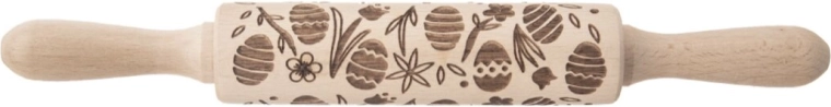 Rodillo de madera gofrado con motivo de Pascua 16/33 cm