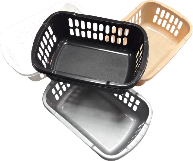 Cesta organizadora de plástico mediana 28 × 19 × 9,5 cm – surtido de colores