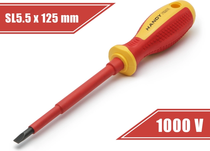 Destornillador plano aislado de 5,5 × 125 mm para hasta 1000 V
