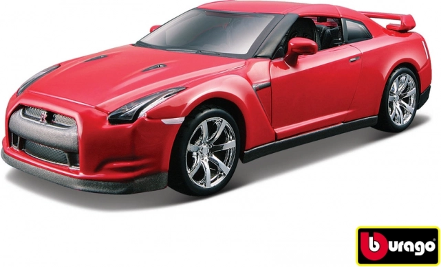 Coche Bburago Nissan GT‑R R35 2009 rojo 1:32