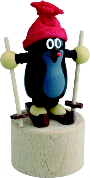 Detoa figurita presionable Topo en esquís