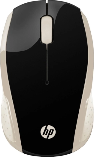 Ratón inalámbrico HP Classic 200 Silk Gold negro‑dorado