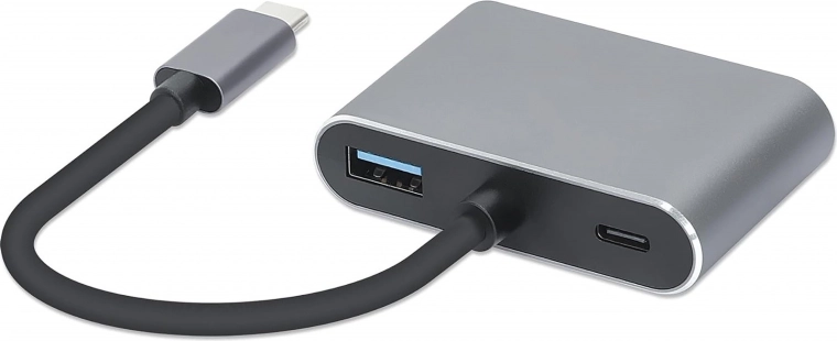 Hub multifunción USB-C 4 en 1 con HDMI 4K y VGA