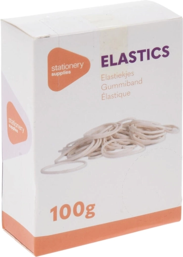 Gomas elásticas marrones – mix de tamaños, 100 g