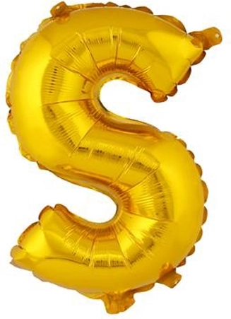 Globo de foil letra S 30 cm dorado TORO