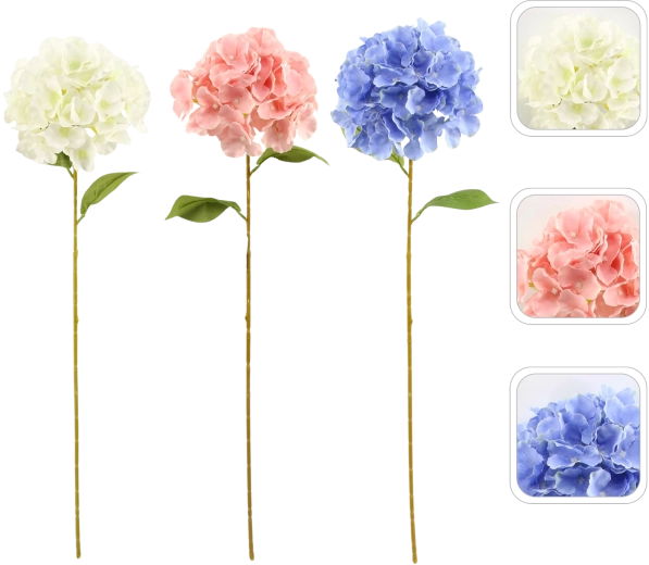 Ramita artificial de hortensia 80 cm – mix de colores