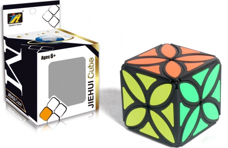 Rompecabezas Clover con segmentos de hoja 3x3 – cubo lógico moderno