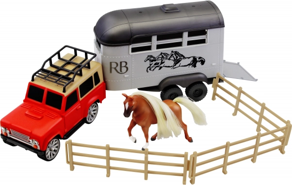 Royal Breeds caballo con coche y remolque 35 cm