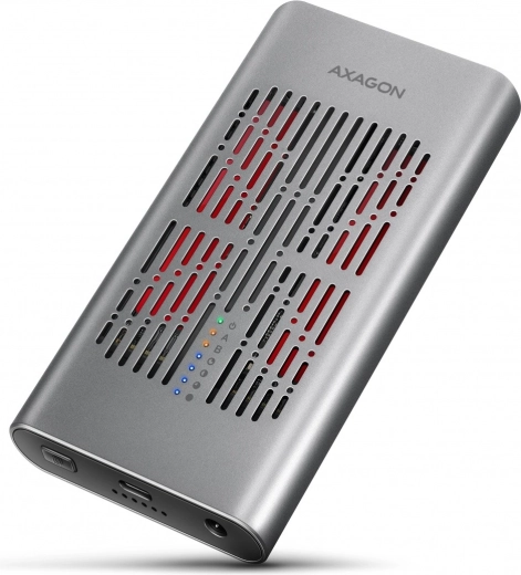 Axagon Clone Master carcasa externa de aluminio para dos SSD NVMe M.2 USB‑C 3.2 Gen 2x2 20 Gbps