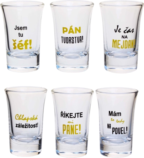 Set de regalo de vasos de chupito TORO Asunto de chicos 6×40 ml