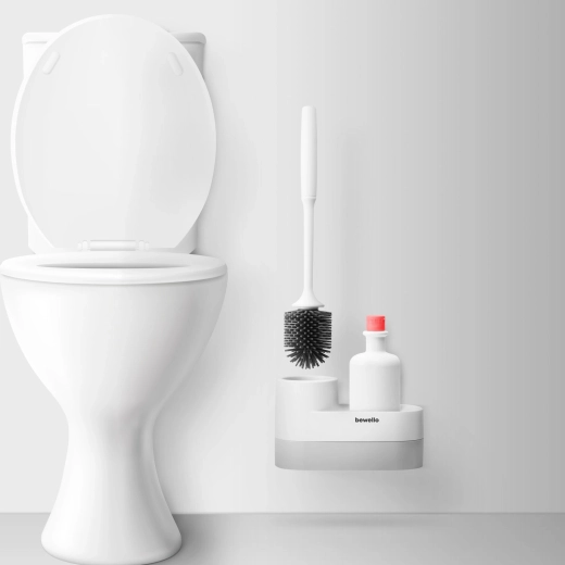 Juego de escobilla para WC con espacio de almacenamiento