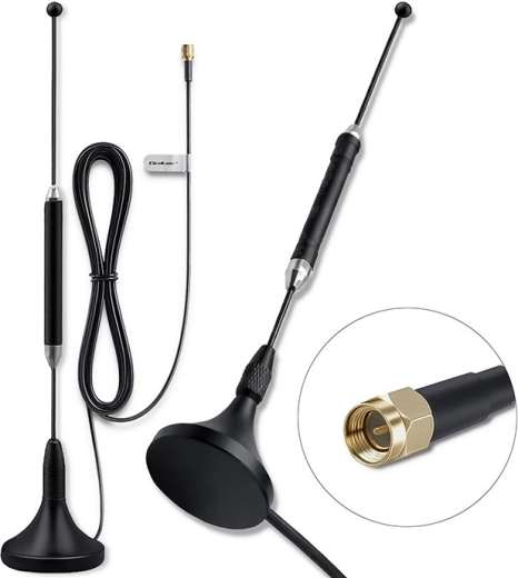 Antena 4G LTE con base magnética 5 dBi, omnidireccional, 600–2700 MHz, SMA, 3 m