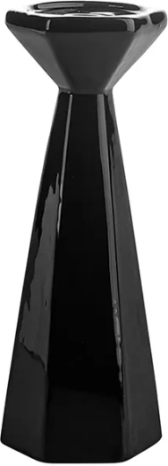 Candelabro cónico negro 24,5 cm