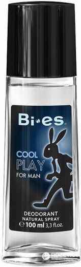 Desodorante perfumado para hombre en frasco de vidrio BI-ES Cool Play 100 ml
